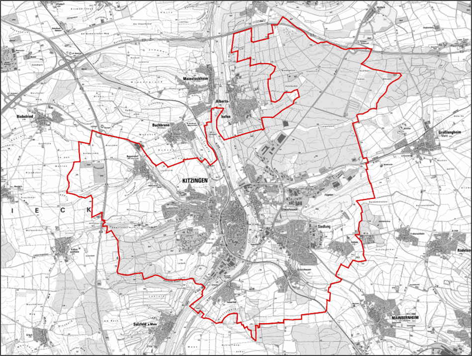 Site plan Area of application of land use plan with landscape plan The red line marks the site plan of the area of application of the land use plan with integrated landscape plan (without scale)