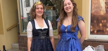 Britta I. und Annika I. machten in Sachsen-Anhalt Werbung für Kitzingen