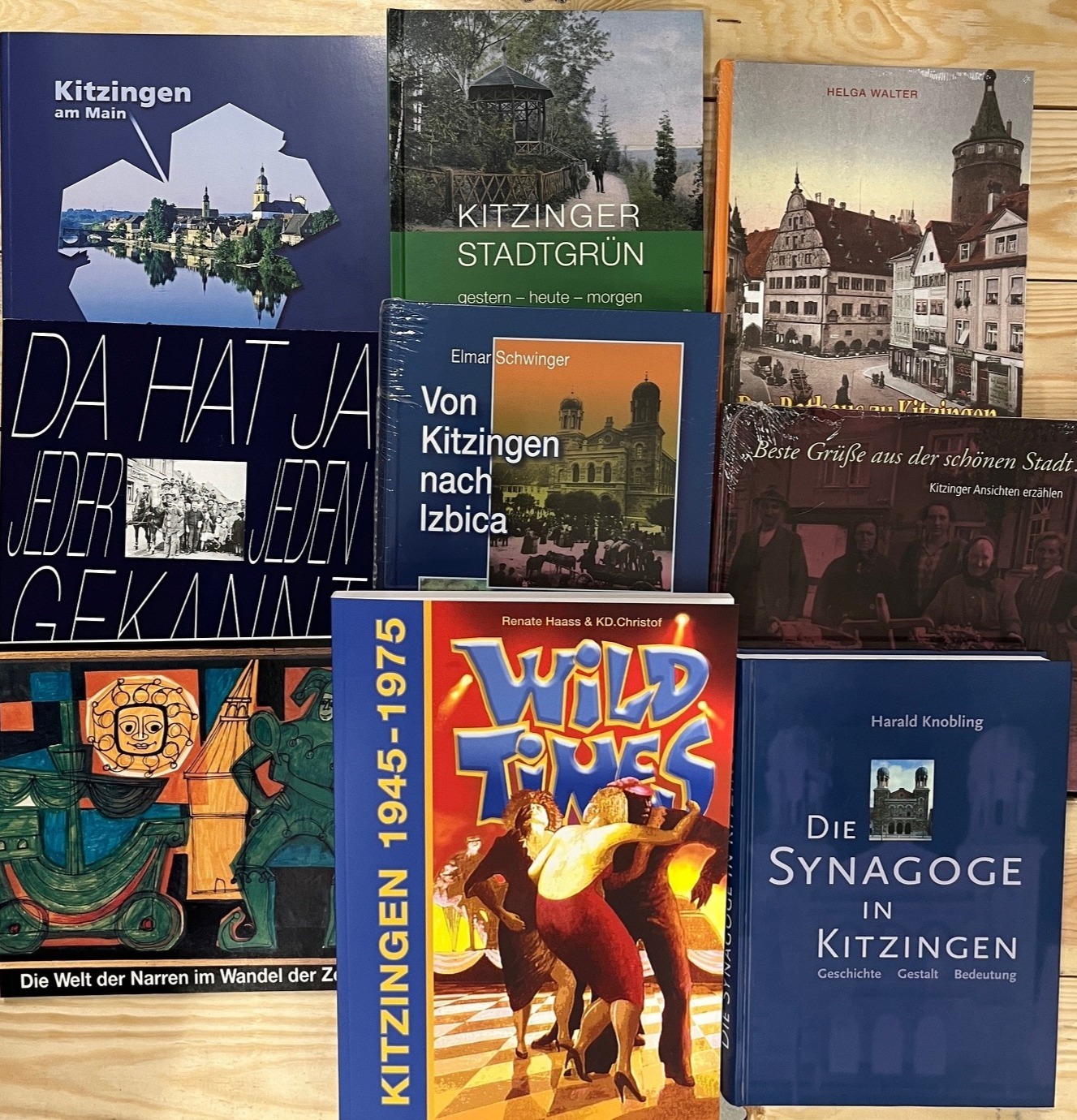 A selection of the books available for purchase at the town hall