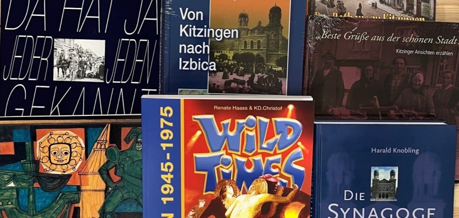 A selection of the books available for purchase at the town hall