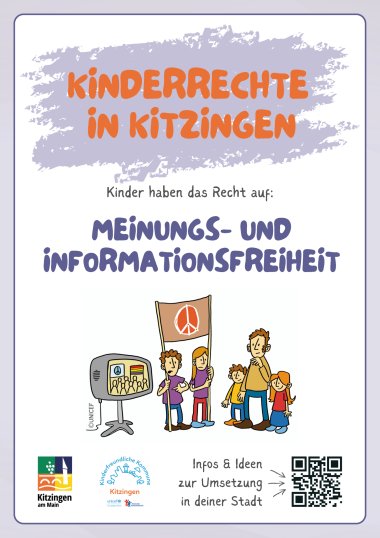 Kinderrechteschild freie Meinungsäußerung