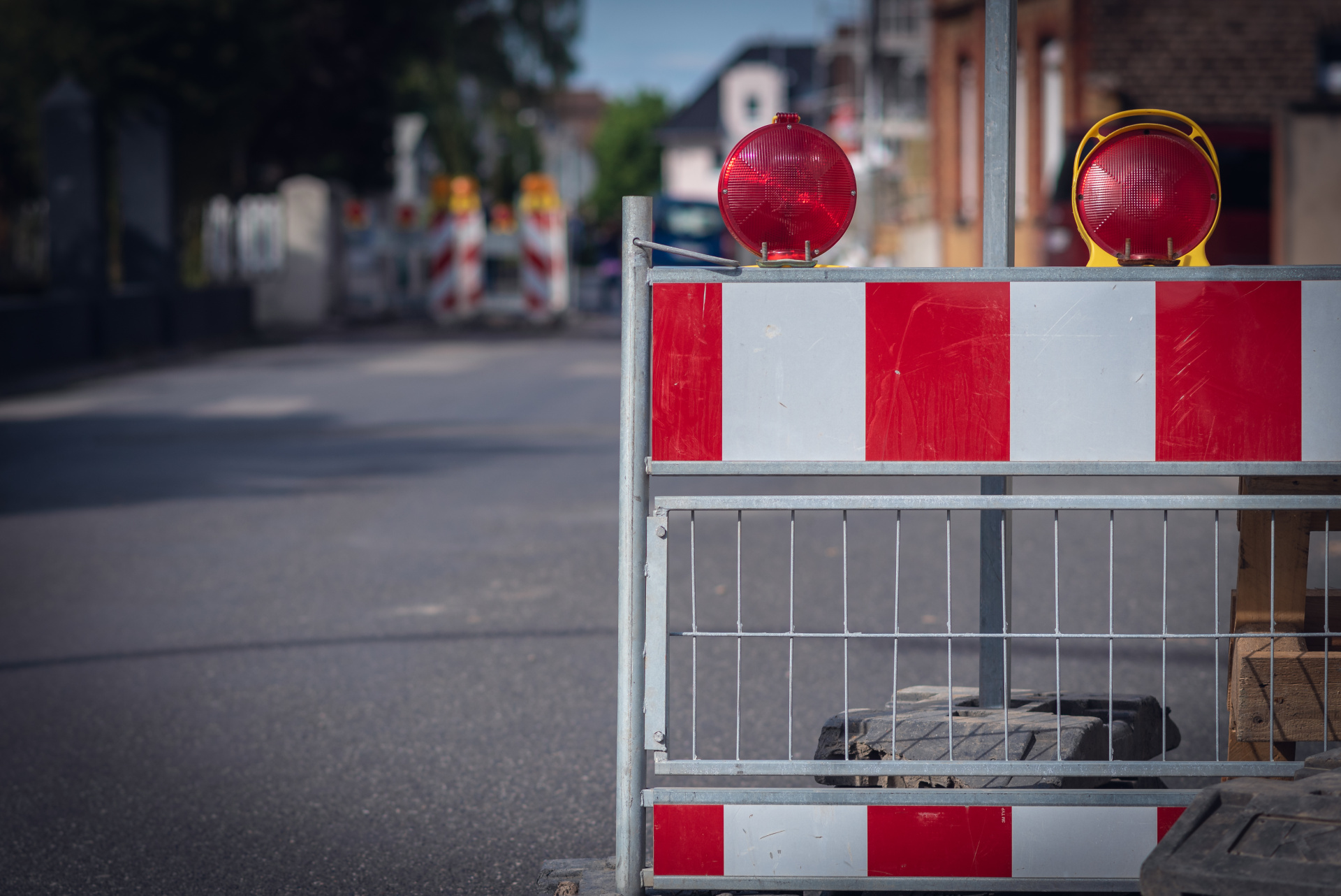 Barrier fence at a construction site