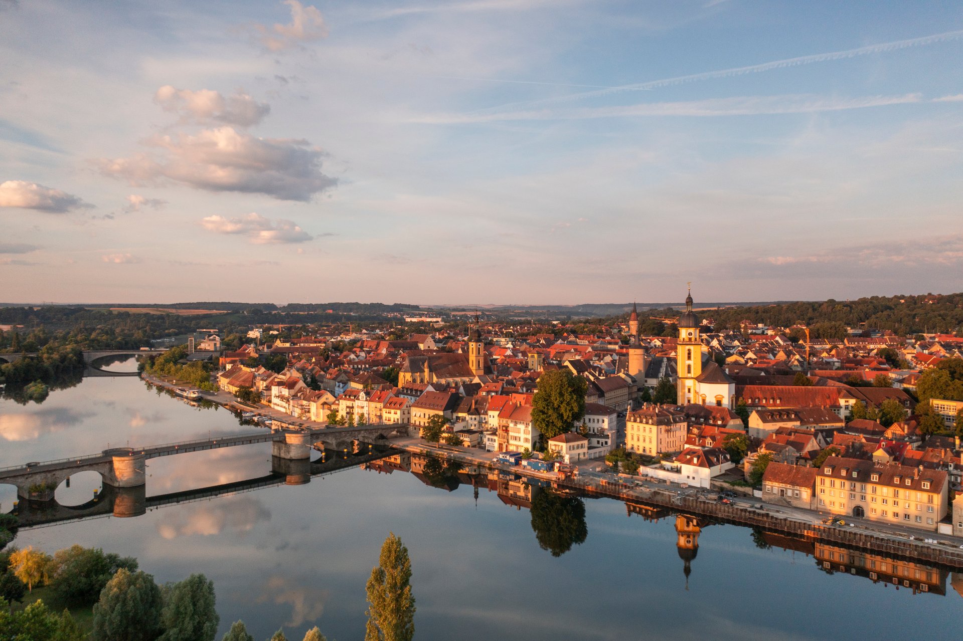 Panorama Panorama aerial view of Kitzingen