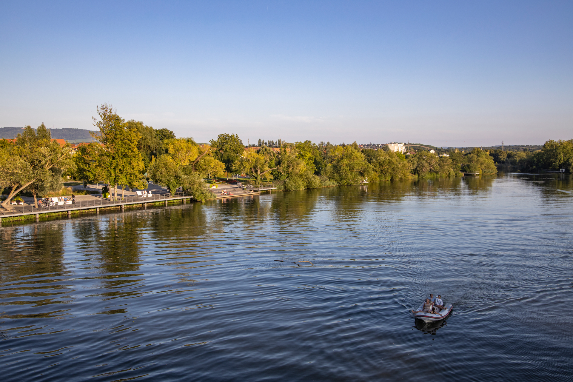 View of the Main from the old Main bridge.