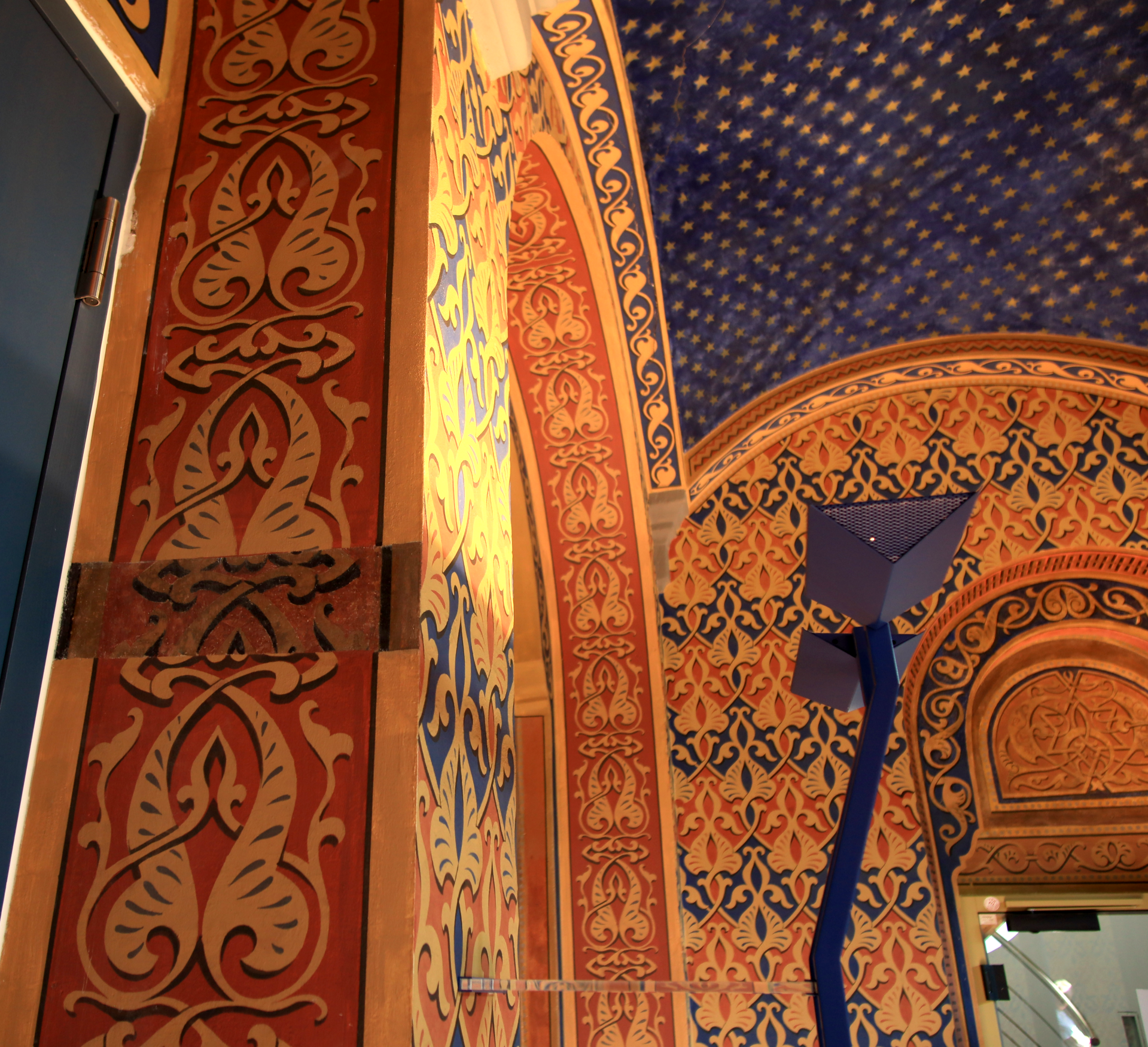 Old synagogue from the inside Beautiful wall decoration of the Old Synagogue from the inside