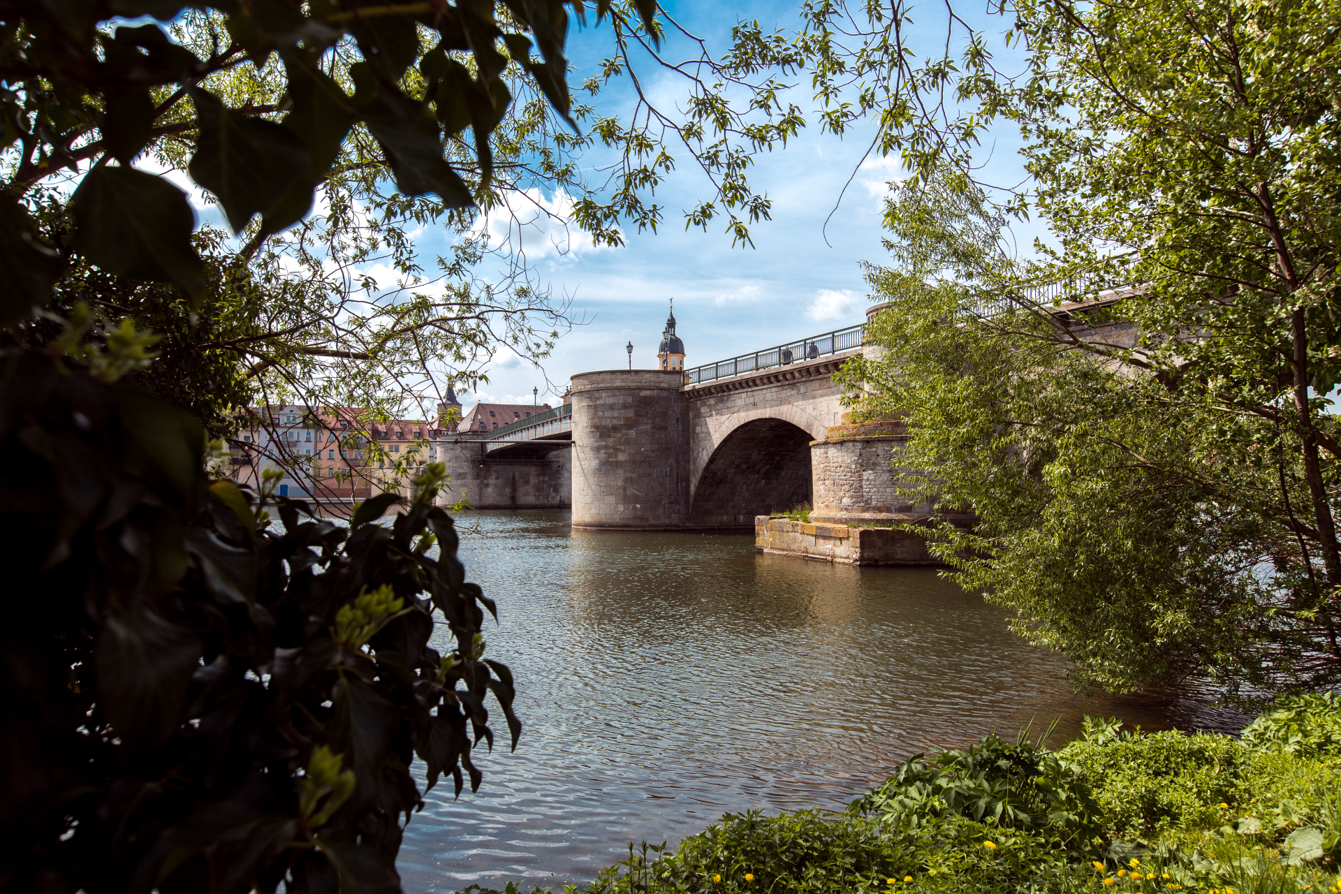 View of the Old Main Bridge from the city balcony.