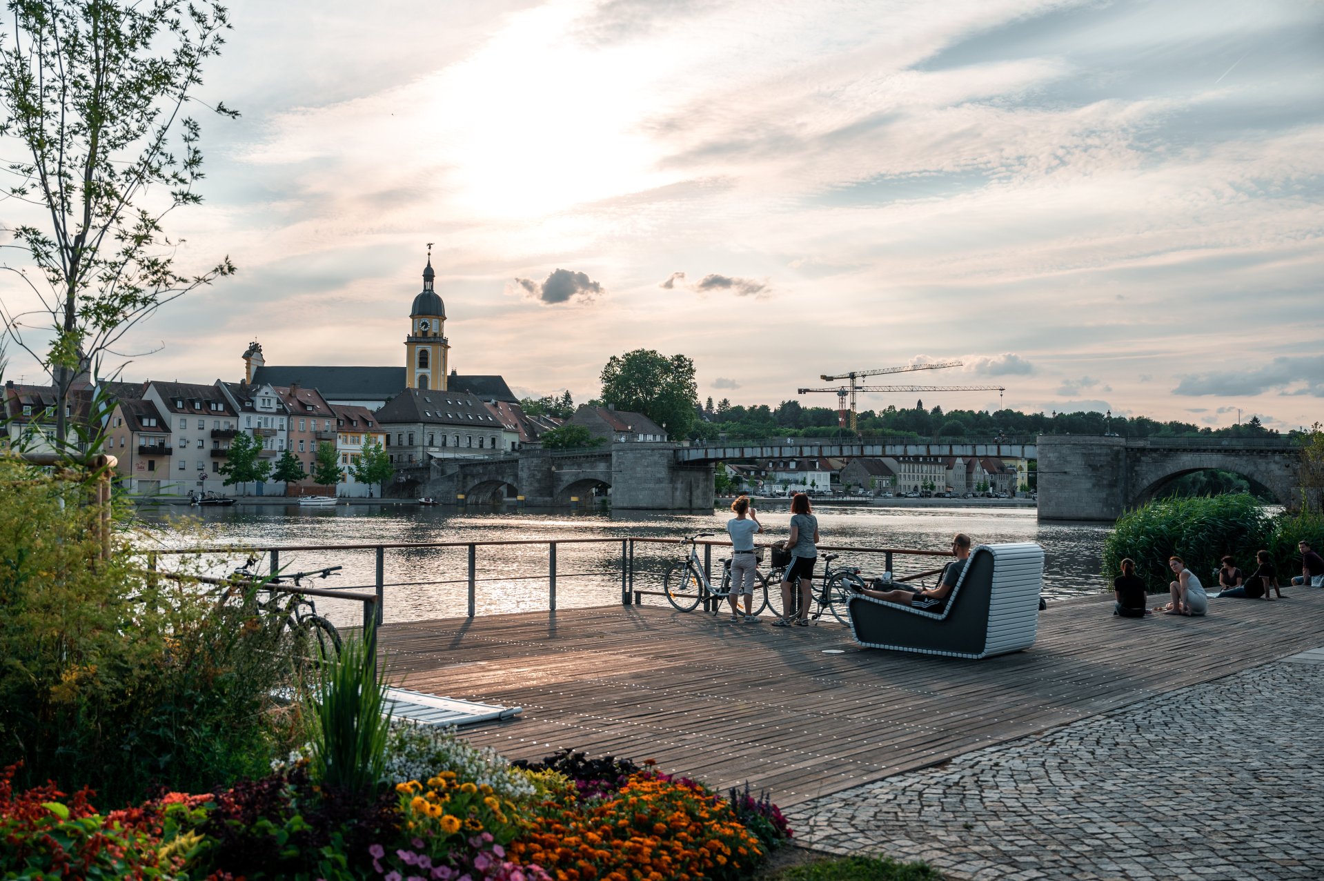 View of the city and Main from the city balcony, summer