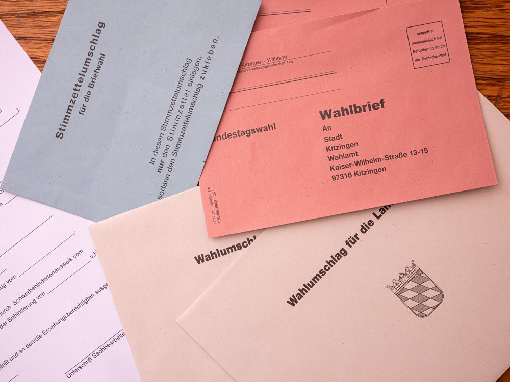 Election letters Postal voting documents for an election.