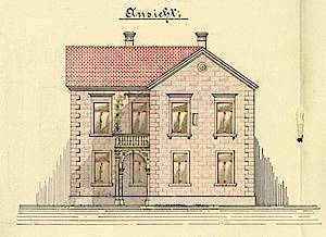 Außenansicht des Wohnhauses Korbacher.